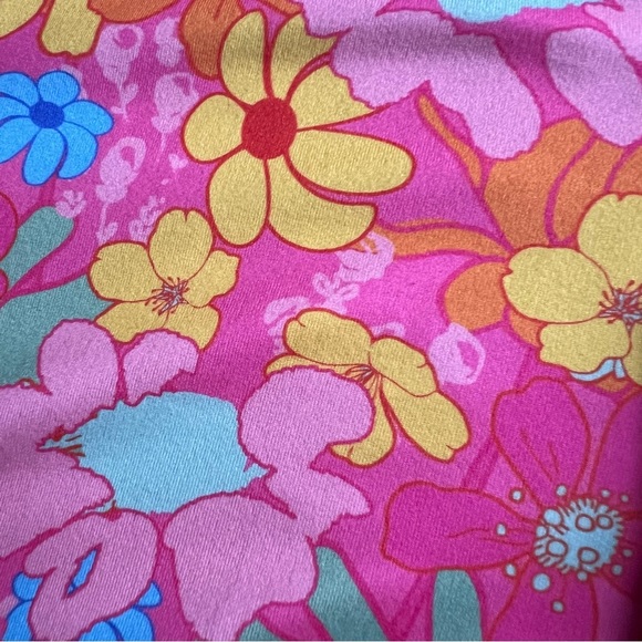 Shein Floral Hippie Retro Bohemian Two-Piece Bell Bottom Halter Crop Top Outfit - Picture 7 of 17